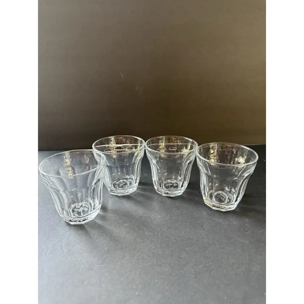 Vintage Palacks Rock Tumbler Glasses Set (4) Clear Barware Cocktail MCM Turkey